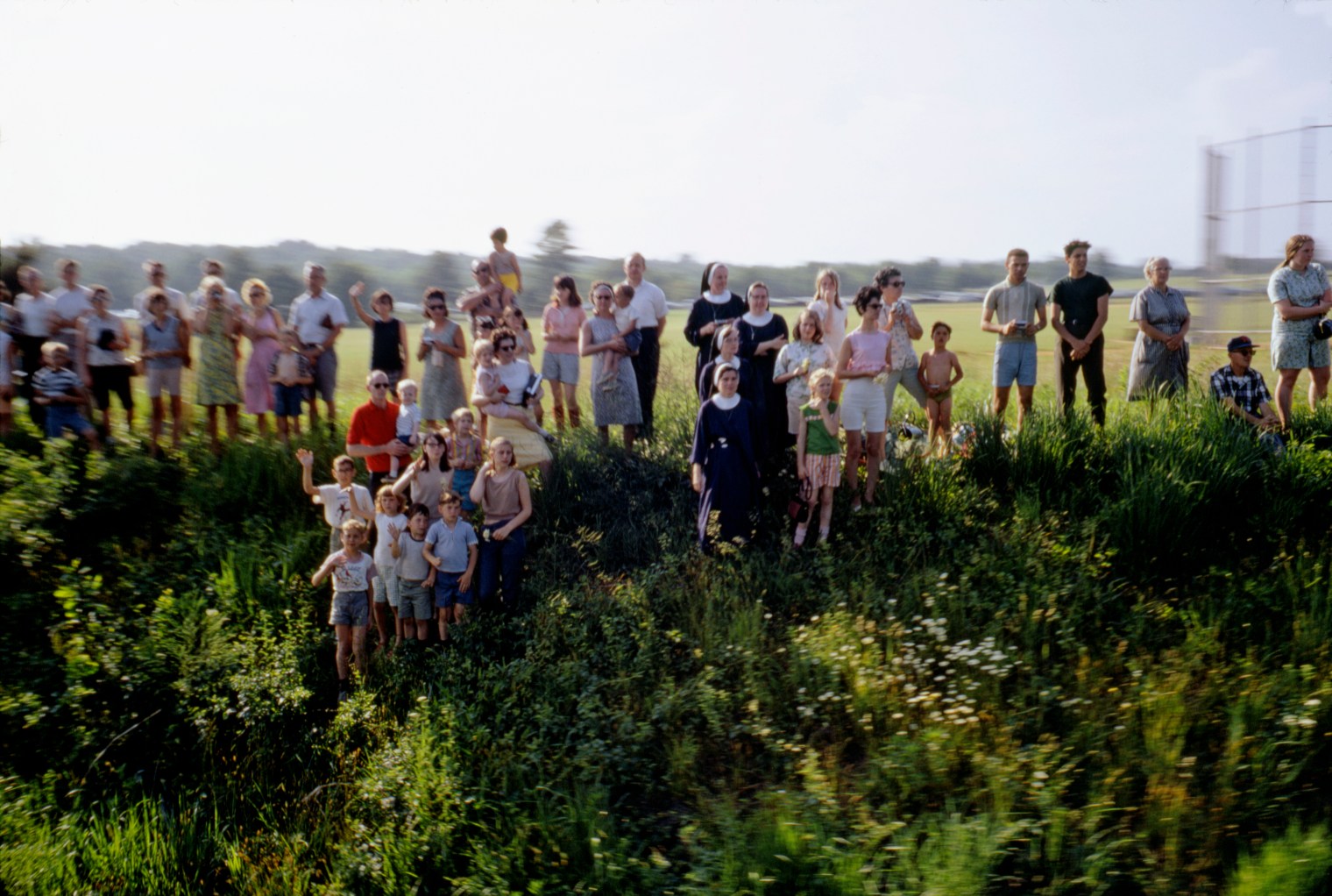 A scene from the funeral train for Robert F. Kennedy