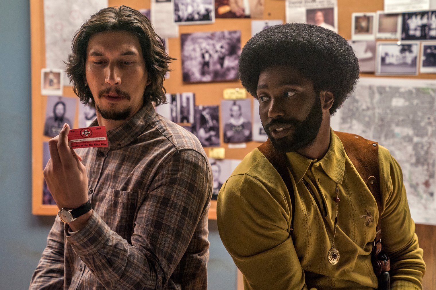 Adam Driver, left, with John David Washington, whom Lee has known his whole life: â€œI didnâ€™t have him audition,â€ Lee says