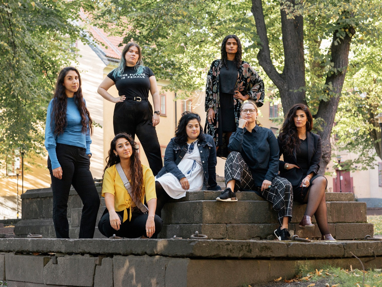 StreetGaris board members, from left to right: Ronak Moaf Mirlashari, Ailin Moaf Mirlashari, Sofia Lindh, Maliha Khan, Manel Rodrick, Emma Strom and Dima Sarsour