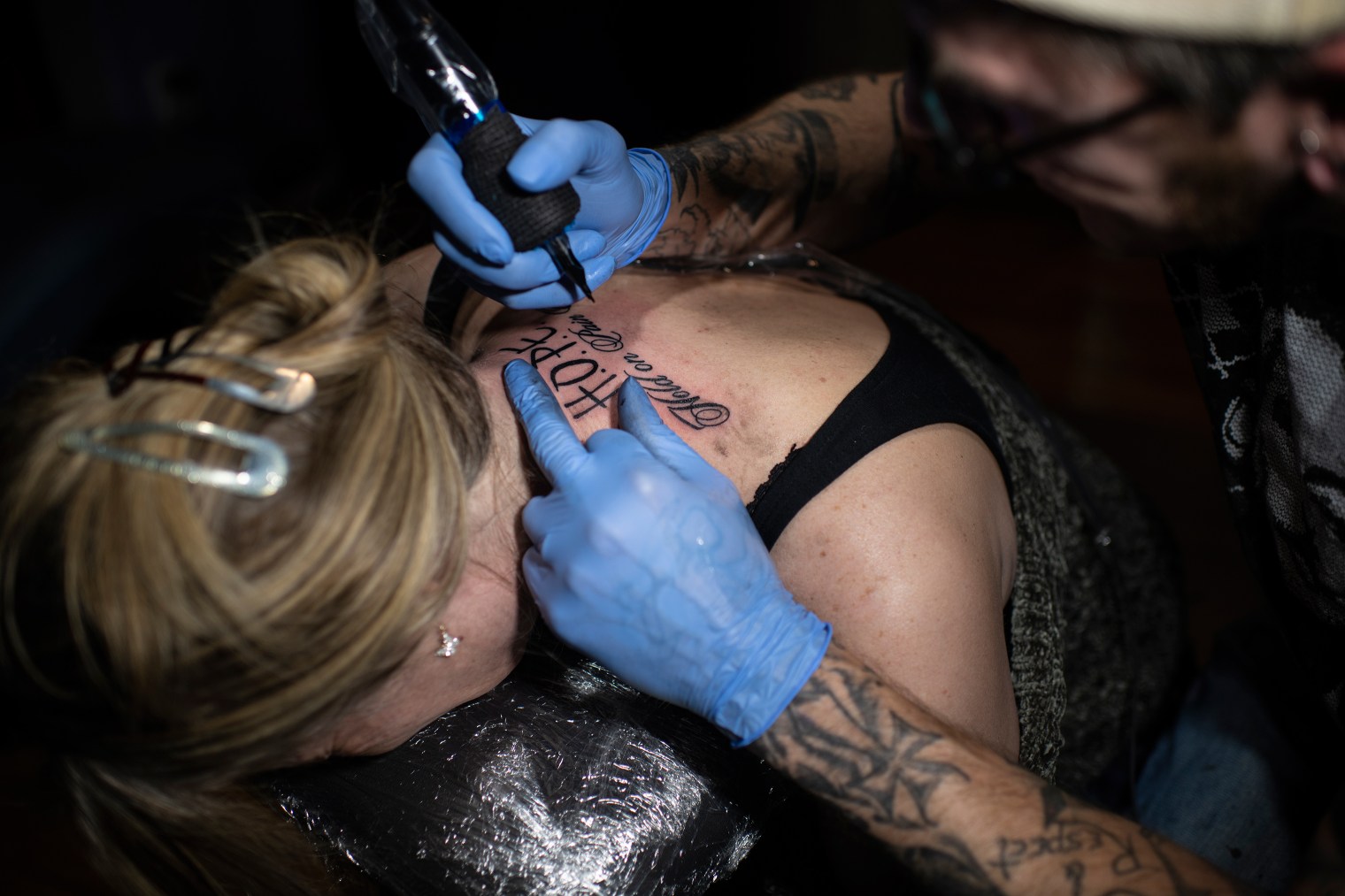 Knoblauch gets a tattoo last April to symbolize her freedom