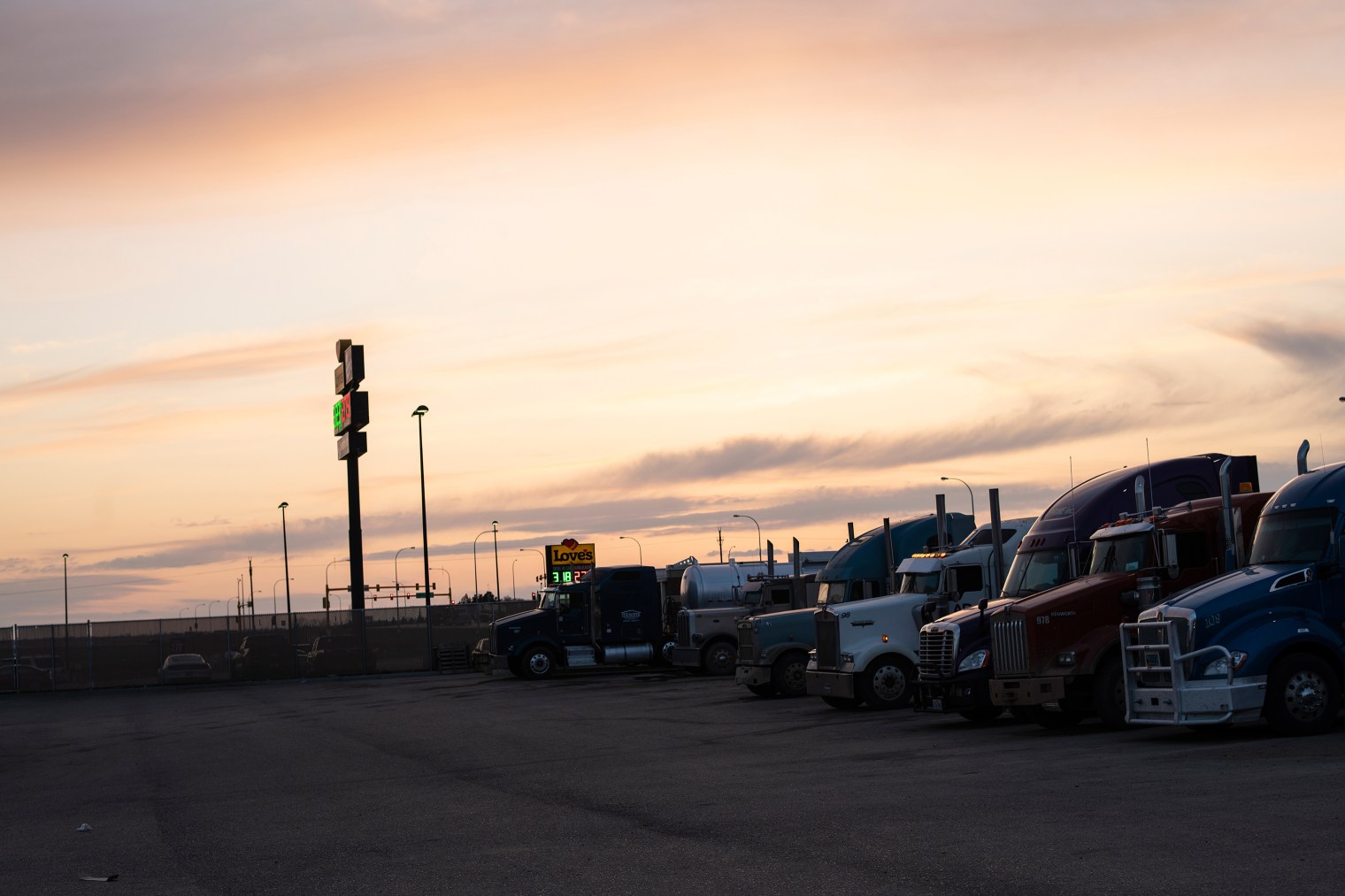 A truck stop in Williston, where Lazenko often searched for women who had gone missing