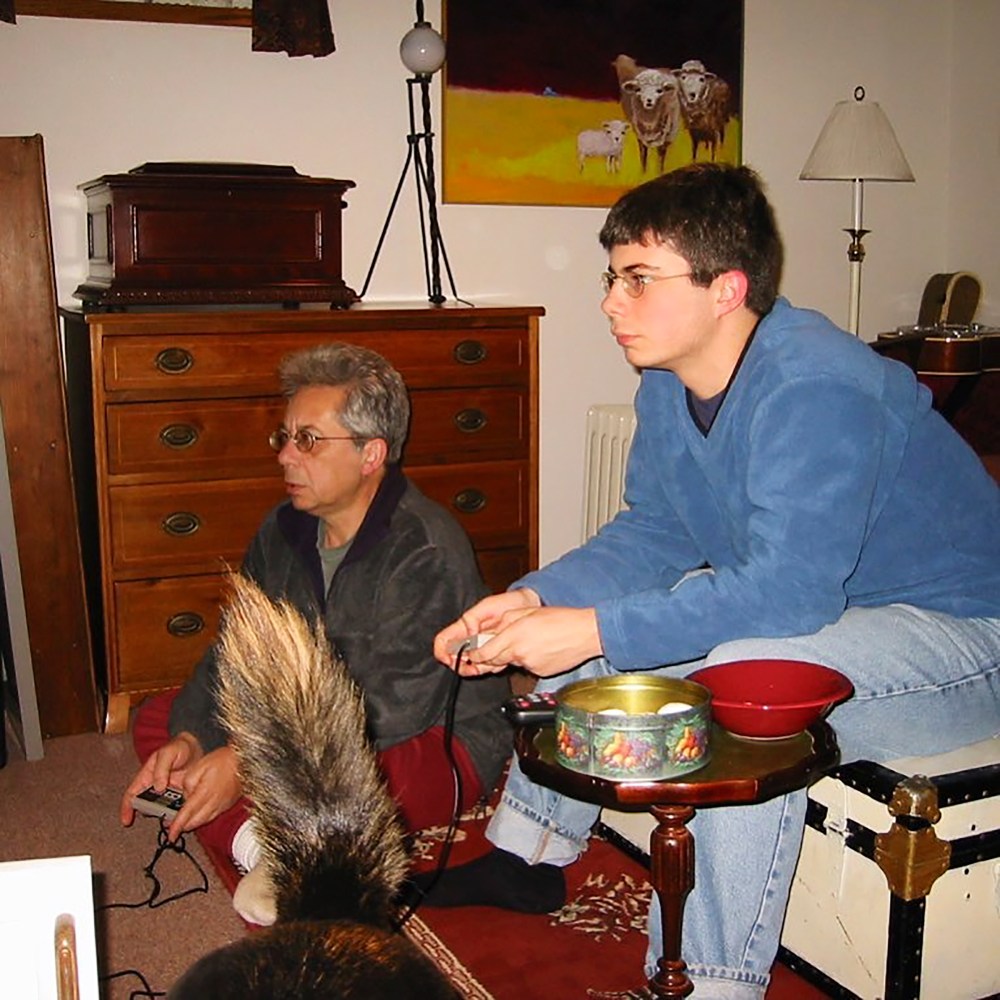 Pete Buttigieg and Dad Video Games.JPG