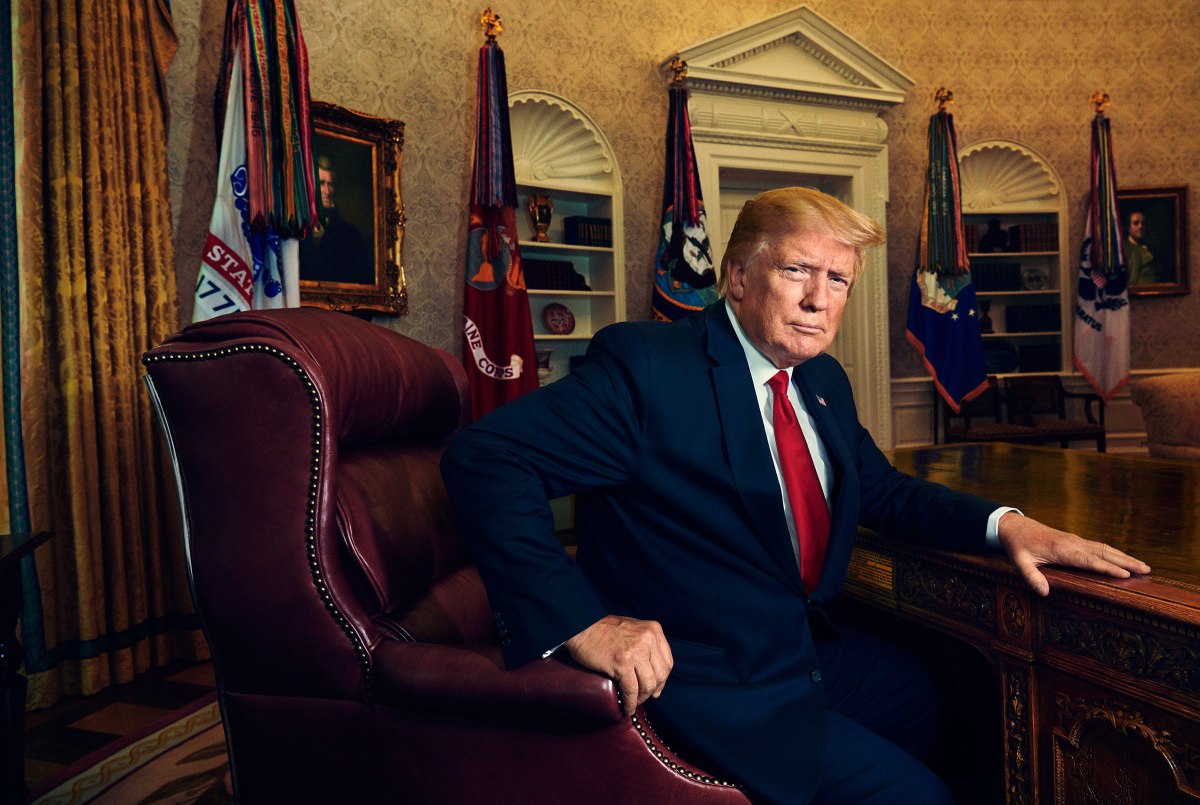 President Donald Trump in the Oval Office on JuneÂ 17