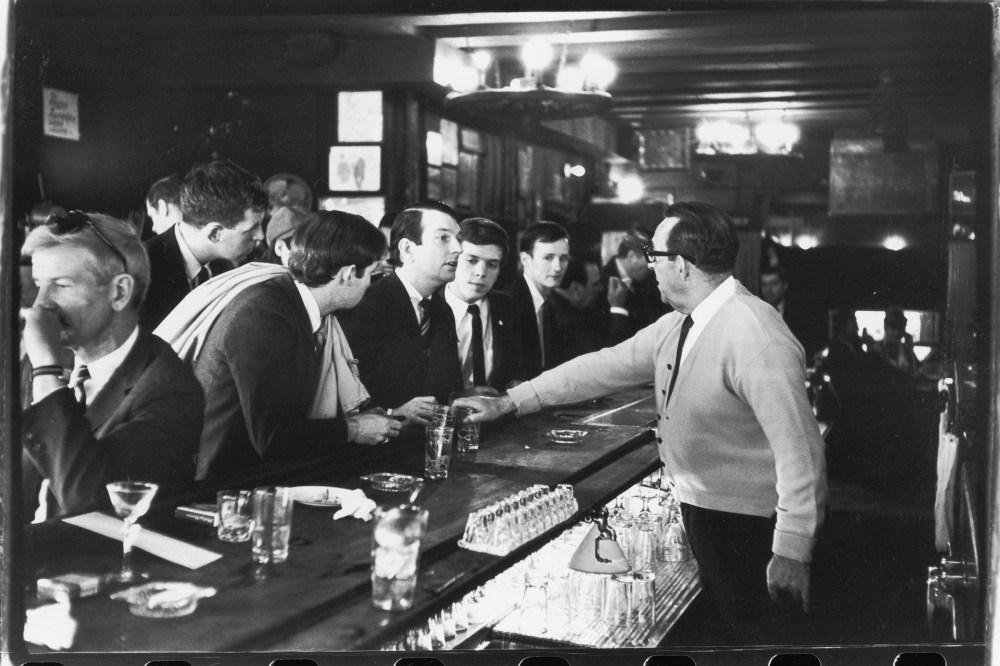 bartender in Julius's Bar refuses to serve John Timmins, Dick Leitsch, Craig Rodwell, and Randy Wicker, members of the Mattachine Society New York