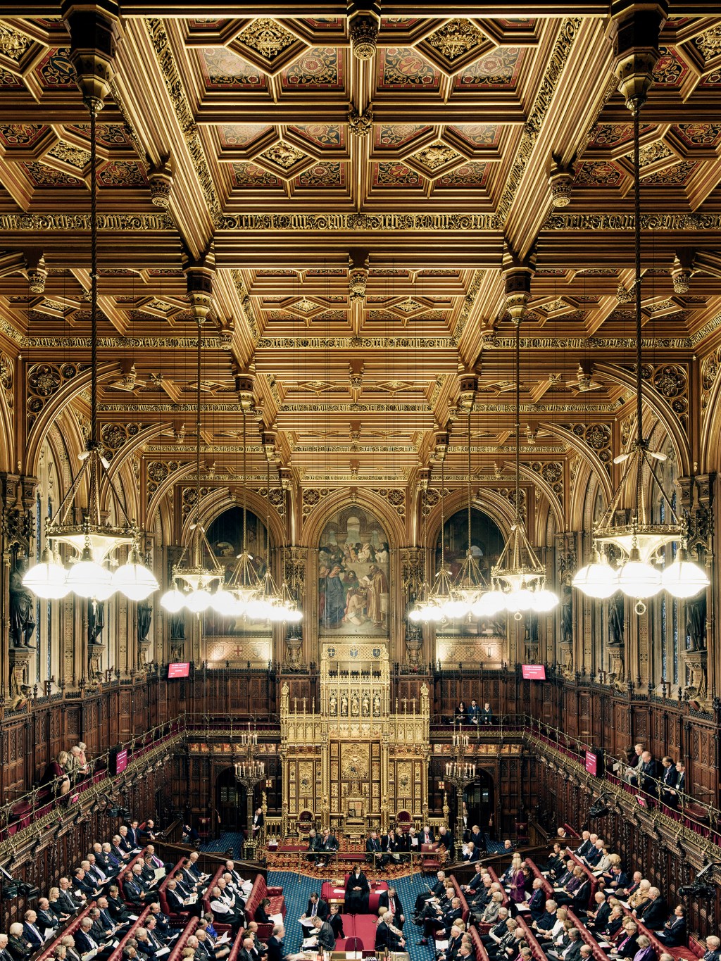 The House of Lords photographed during session in the Palace of Westminster on January 12, 2016.