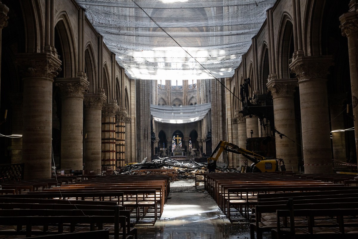 Before reconstruction can begin, the remaining rubble must be removed. The structure of the cathedral is being assessed to avoid any further collapse.