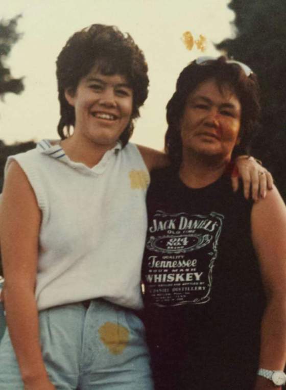 Rebecca Black and her mother, Karen Myrtle Black, in 1984, the year they reunited.